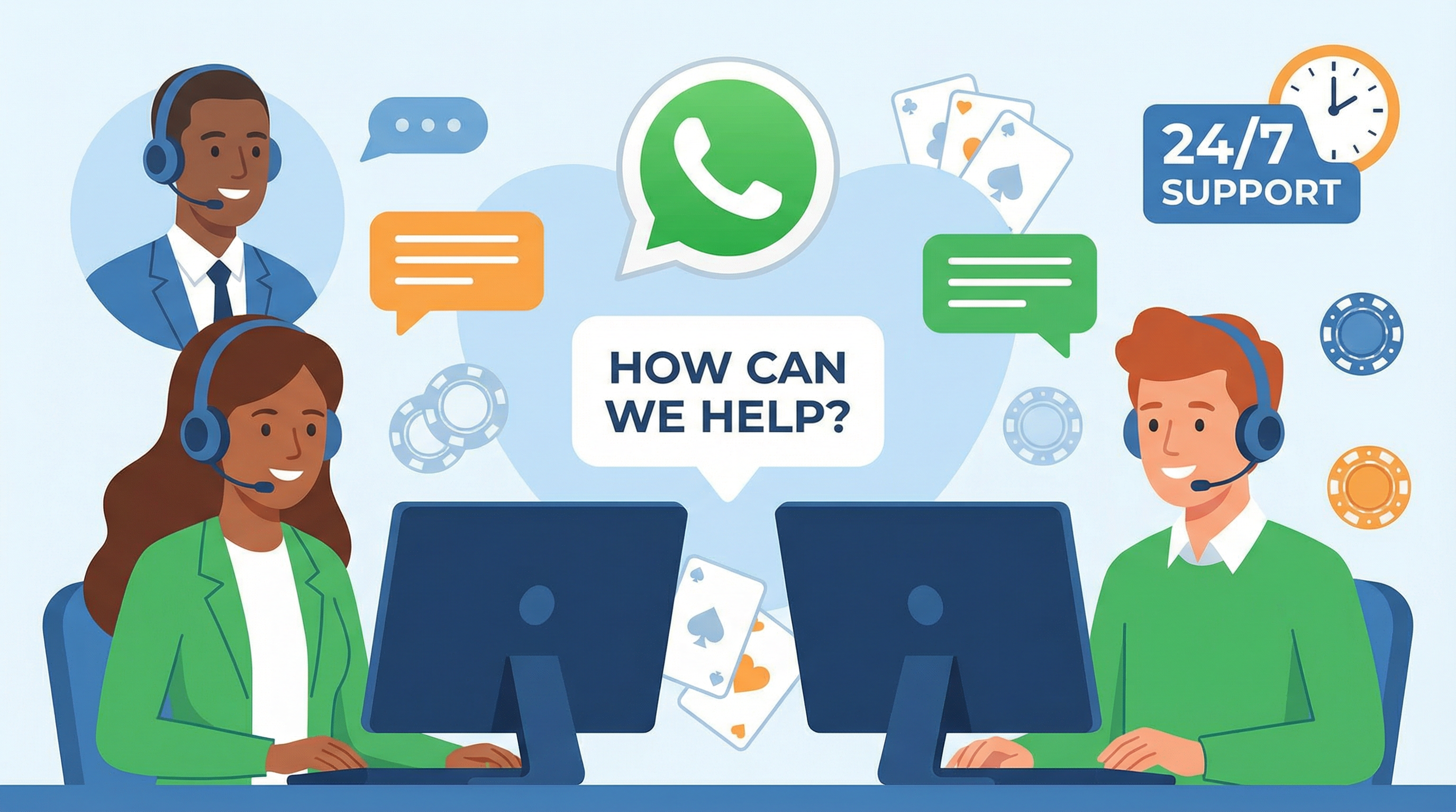 大发棋牌24/7客户支持团队